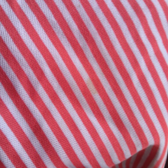Vintage 70's Large Sleeveless Top Red & White Candy Stripe Womens Pocket Stretch - Picture 7 of 7